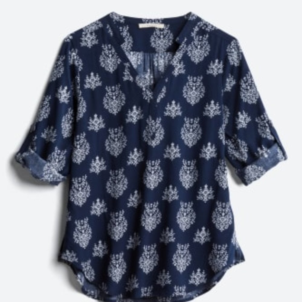 fun 2 fun Kedzie Henley - Navy Blue - Size Medium